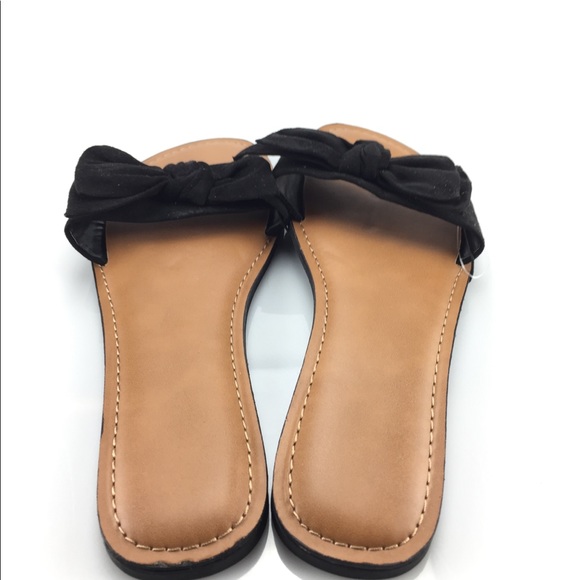 Time And Tru Black Bow New Sandals - Picture 2 of 3